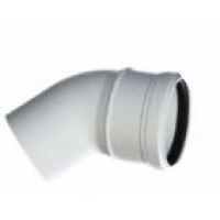Curva MF a 45° in polipropilene estruso, con guarnizione in EPDM.