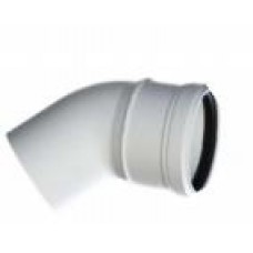 Curva MF a 45° in polipropilene estruso, con guarnizione in EPDM.