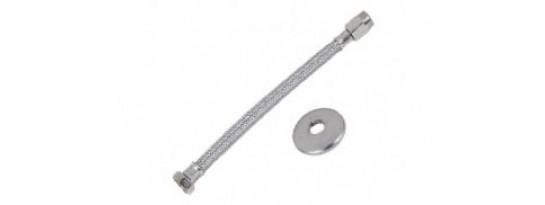 Flessibili per acqua in acciaio inox con guarnizione montata Flessibili per acqua in acciaio inox con guarnizione montata